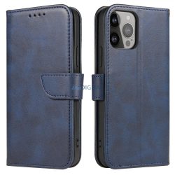   Magnet Case Cover for Xiaomi Redmi Note 12 flipes tok pénztárcával és állvánnyal kék