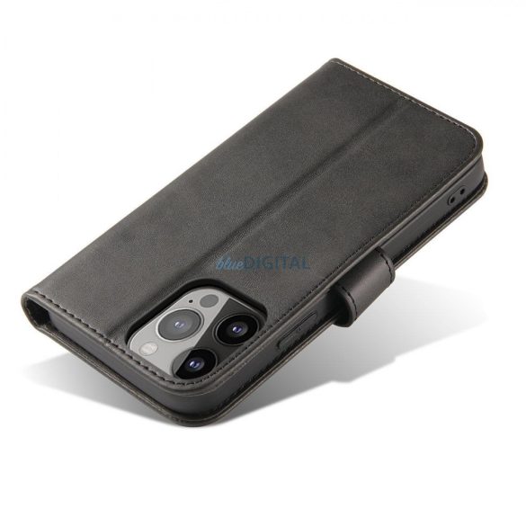 Magnet Case Cover Vivo Y16 / Vivo Y02s flipes tok pénztárcával és állvánnyal fekete