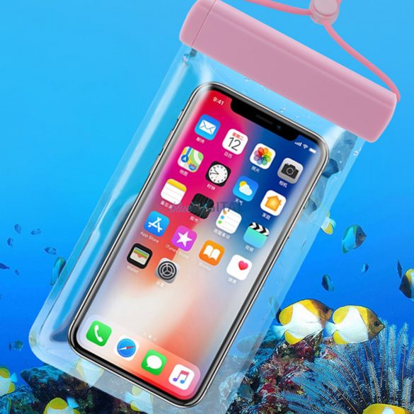 Vízálló telefontok 115 mm x 220 mm, medencéhez, strandra fehér