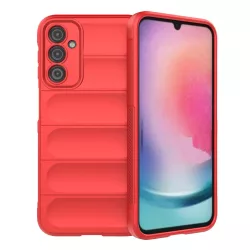   Magic Shield tok Samsung Galaxy A24 4G Rugalmas Armor tok piros