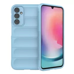   Magic Shield tok Samsung Galaxy A24 4G Rugalmas Armor tok világoskék