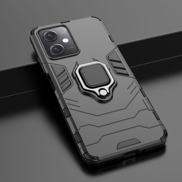 Ring Armor Case Xiaomi Redmi Note 12 5G / Poco X5 5G Armor Cover mágneses tartó gyűrű fekete tok