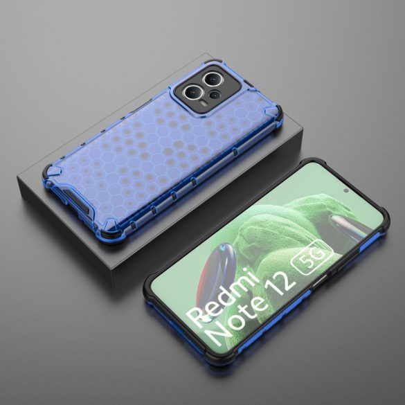 Honeycomb tok Xiaomi Redmi Note 12 5G / Poco X5 5G Armor hibrid tok kék