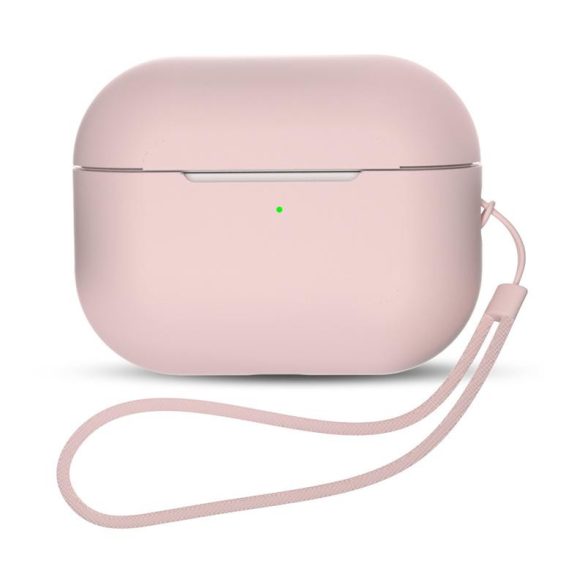 SILICONE Case az AirPods Pro 2 / AirPods Pro 1 készülékhez csuklópánttal | pink tok