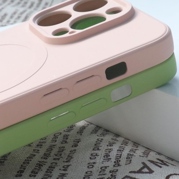 iPhone 14 szilikon tok Magsafe - rózsaszín