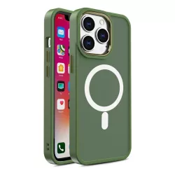   Armor mágneses iPhone 14 Plus MagSafe színes matt tok - zöld