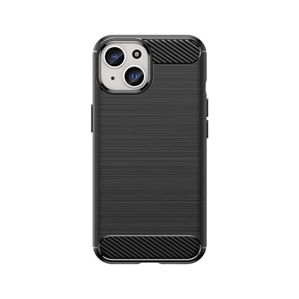 CARBON tok Rugalmas tok iPhone 15 Carbon Case - fekete