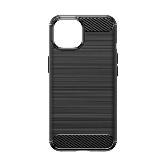 CARBON tok Rugalmas tok iPhone 15 Carbon Case - fekete