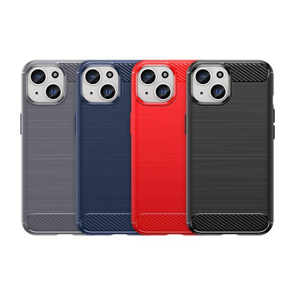 CARBON tok Rugalmas tok iPhone 15 Carbon Case - fekete