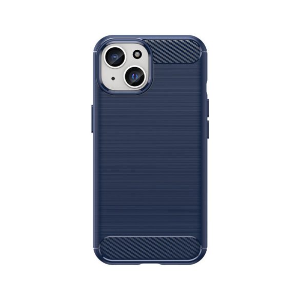 Flexible Carbon mintás tok iPhone 15 Carbon Case - kék