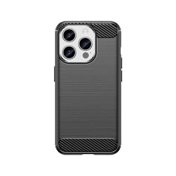 CARBON tok Rugalmas tok iPhone 15 Pro Carbon tok - fekete