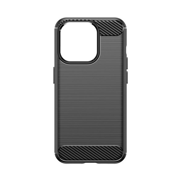 CARBON tok Rugalmas tok iPhone 15 Pro Carbon tok - fekete