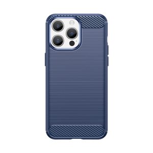 Flexible Carbon mintás tok iPhone 15 Pro Carbon tok - kék