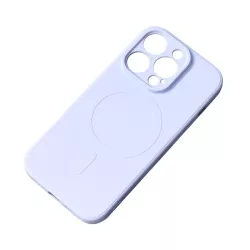   MagSafe kompatibilis szilikon tok iPhone 15 Pro szilikon tok - kék