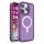 Mágneses színű matt tok iPhone 15 Pro Max - lila