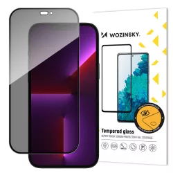  Wozinsky adatvédelmi üveg kémelhárító szűrővel iPhone 15 - fekete fólia