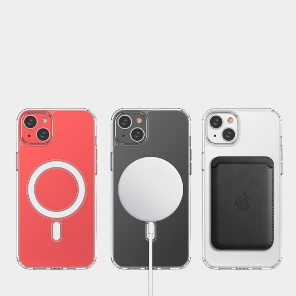 MagSafe iPhone 15 átlátszó mágneses tok - átlátszó