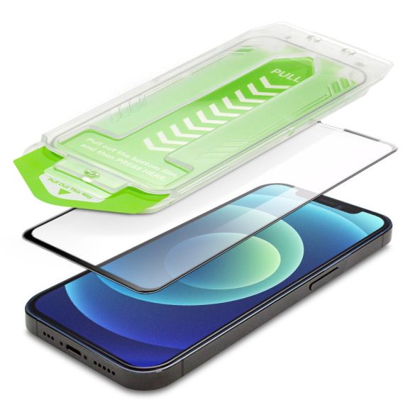 9H edzett üveg tartó kerettel iPhone 14 Wozinsky Premium Glass - fekete fólia