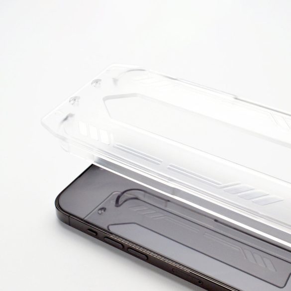 9H edzett üveg, rögzítőkerettel iPhone 14 Plus Wozinsky Premium Glass - fekete fólia