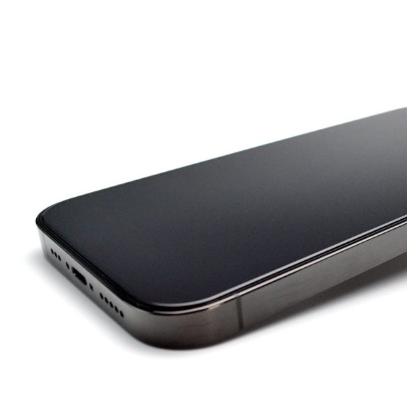 9H edzett üveg, rögzítőkerettel iPhone 13 Pro Wozinsky Premium Glass - fekete fólia