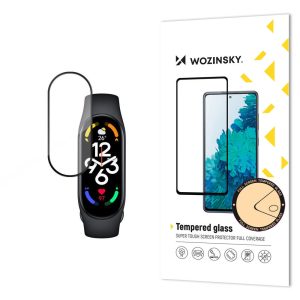 Wozinsky Full Glue edzett üveg a teljes képernyőshöz kerettel a Xiaomi Mi Band 8-hoz - fekete