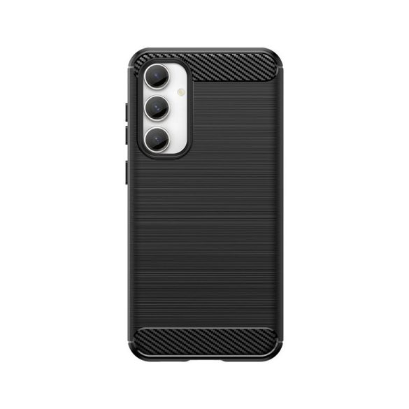 Rugalmas Carbon mintás tok Samsung Galaxy S23 FE Carbon tok - fekete