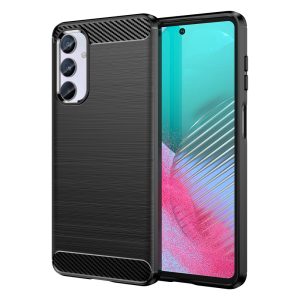 Rugalmas Carbon mintás tok Samsung Galaxy M54 Carbon Case - fekete