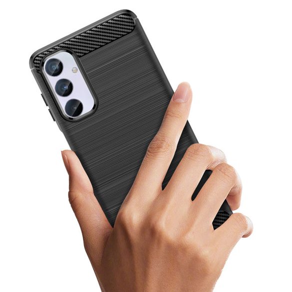 Rugalmas Carbon mintás tok Samsung Galaxy M54 Carbon Case - fekete