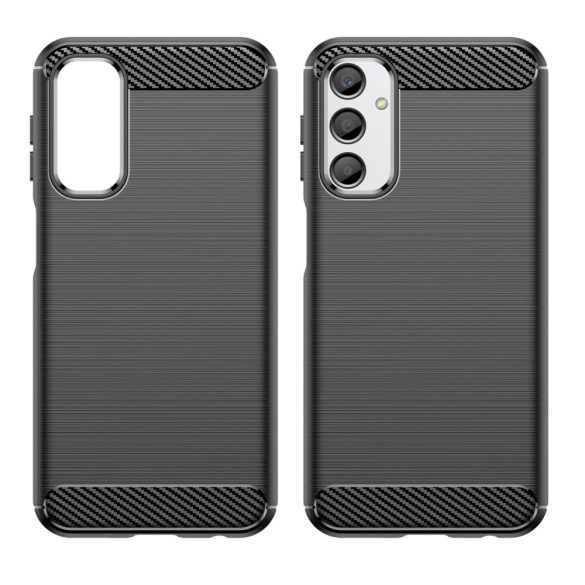 Rugalmas Carbon mintás tok Samsung Galaxy M34 Carbon Case - fekete