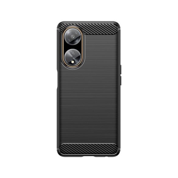 Rugalmas tok egy Carbon mintás Oppo A98 5G Carbon Case - fekete