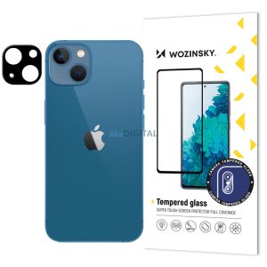 9H edzett üveg iPhone 15 Wozinsky teljes kameraüveg - fekete