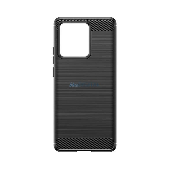 Carbon Case szilikon tok Motorola Edge 40 - fekete