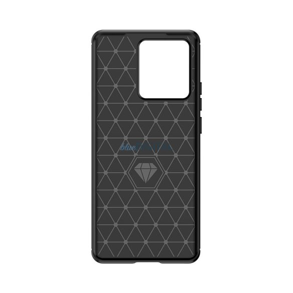 Carbon Case szilikon tok Motorola Edge 40 - fekete