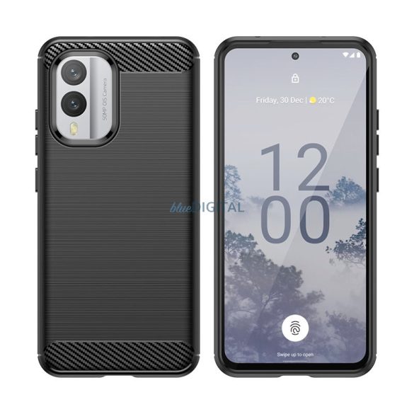 Carbon Case szilikon tok Nokia X30 - fekete