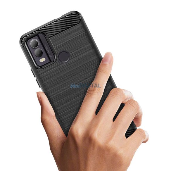 Carbon Case szilikon tok Nokia C22 - fekete