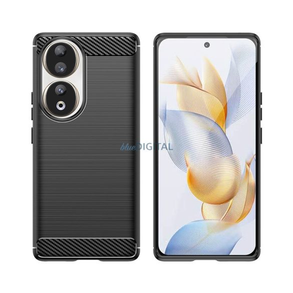 Carbon Case szilikon tok Honor 90 - fekete