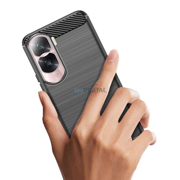 Carbon Case szilikon tok Honor 90 Lite - fekete