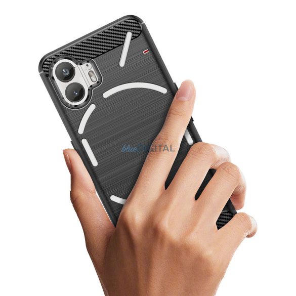 Carbon Case szilikon tok Nothing Phone 2 - fekete