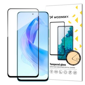 Tartós Wozinsky Full Glue edzett üveg Honor 90 Lite/X50i, teljes képernyőkeret - fekete