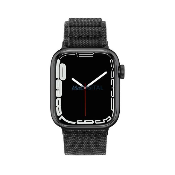 Alpine szíj acél csat Apple Watch 42/44/45/45/49 mm - fekete