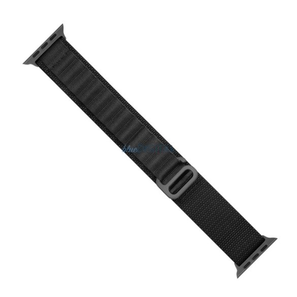 Alpine szíj acél csat Apple Watch 42/44/45/45/49 mm - fekete