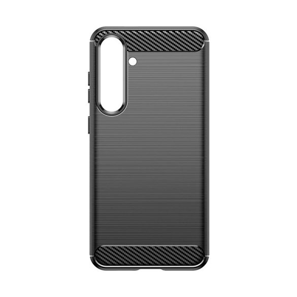 Etui Carbon Case Samsung Galaxy S24+ Rugalmas szilikon tok - fekete