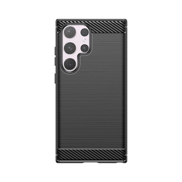 Etui Carbon Case Samsung Galaxy S24-hez Ultrarugalmas szilikon tok - fekete