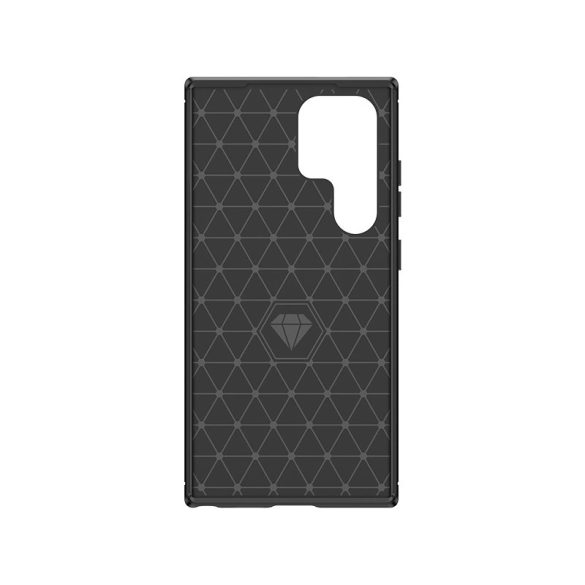 Etui Carbon Case Samsung Galaxy S24-hez Ultrarugalmas szilikon tok - fekete