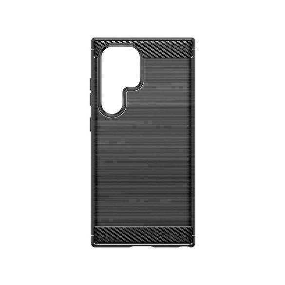 Etui Carbon Case Samsung Galaxy S24-hez Ultrarugalmas szilikon tok - fekete