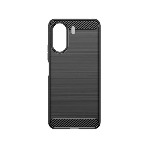 Etui Carbon Case Xiaomi Redmi 13c rugalmas szilikon tok - fekete