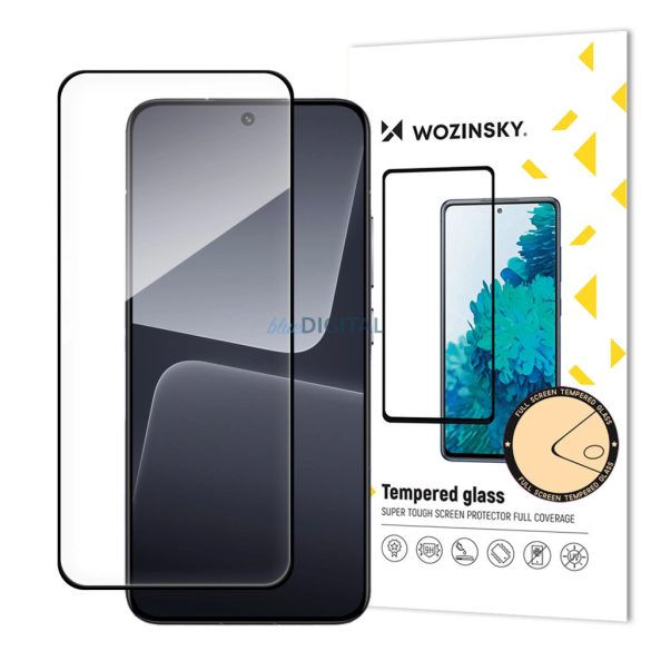 Wozinsky Full Glue edzett üveg fekete keret Xiaomi 14