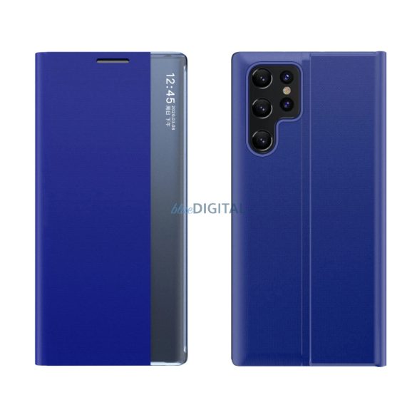 New Sleep View tok Samsung S24 Ultra flap - kék