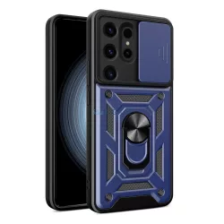   Hybrid Armor Camshield tok Samsung Galaxy S24 Ultra Armor kameratok - kék