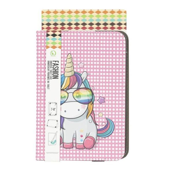 UNIVERZÁLIS TABLET tok 9-10 INCH RAINBOW UNICORN telefontok